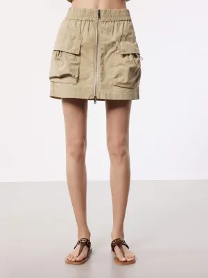 Front Zipper Cargo Skirt Crisp Details Heritage Craft