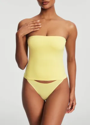 Two Tone Texture Effect AbrasionResistantEdging Seamless Full-Length Tube Top