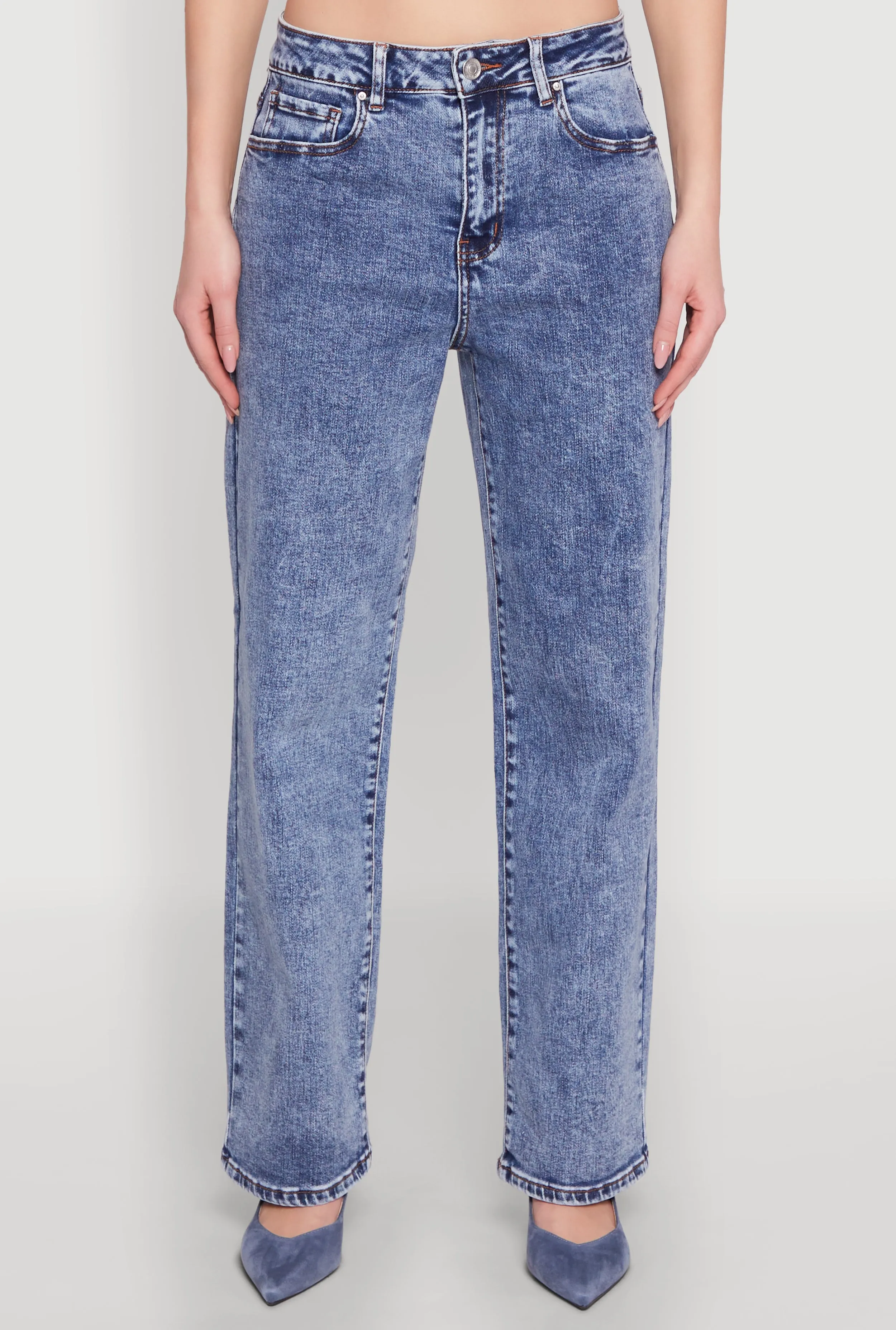 Active Days Moisture Wicking Technology WAX Acid Wash Straight Leg Jeans