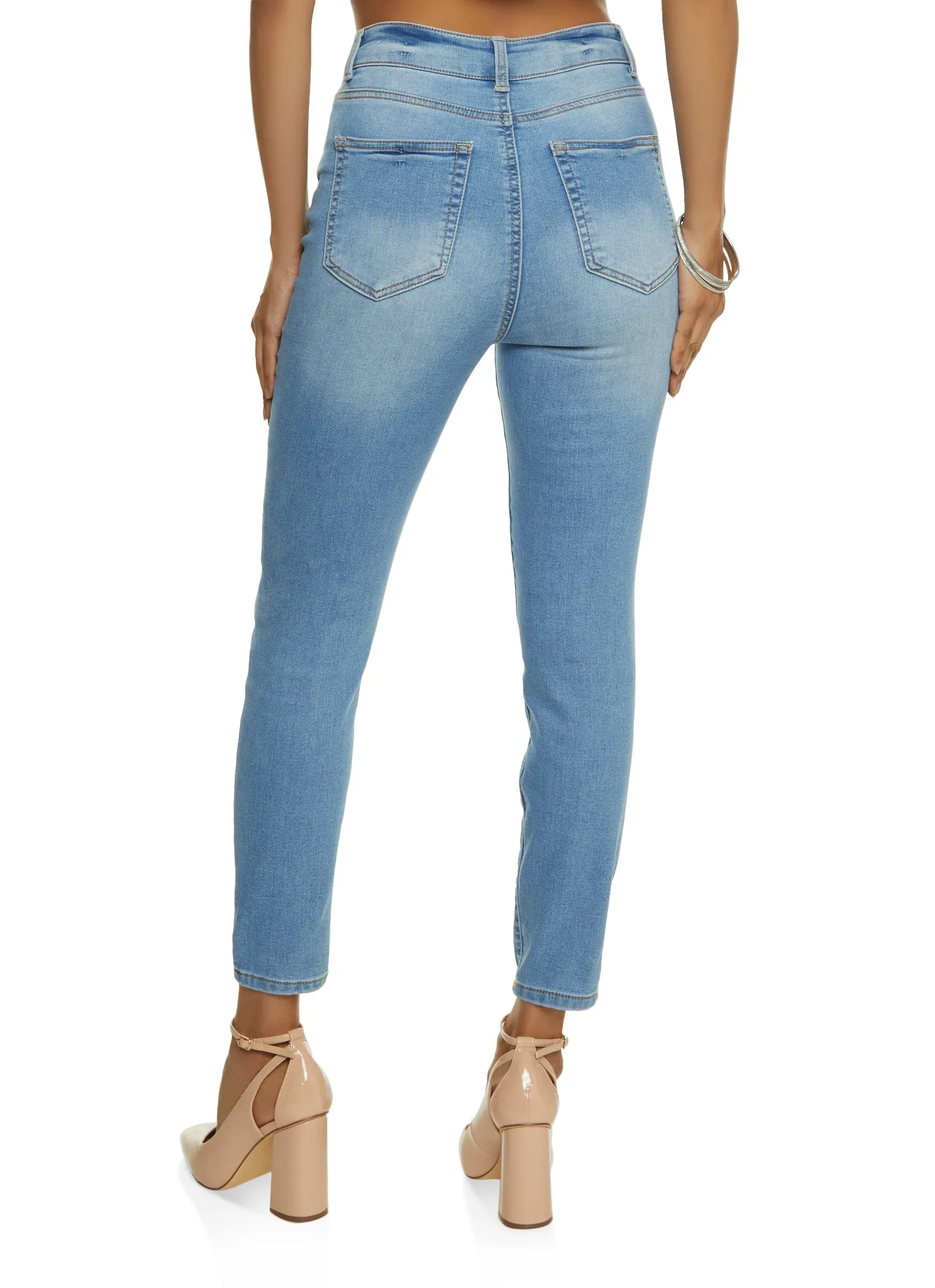 WAX Whiskered High Waist Skinny Ankle Jeans Weekend Warrior Elegant Loose High Quality Morning Stroll