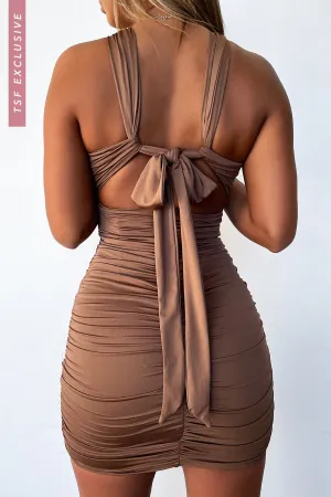 Comfortable and breezy mini Zeke Dress - Brown