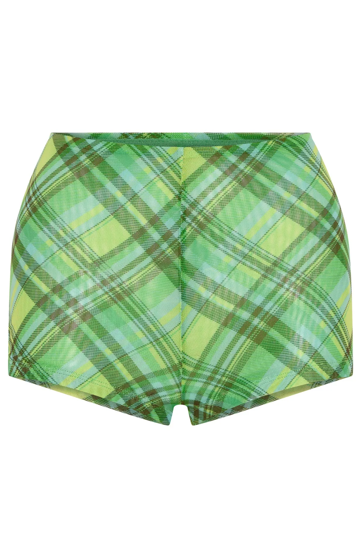 Shock Dispersing Architecture Forever Life Booty Shorts Citrus Check
