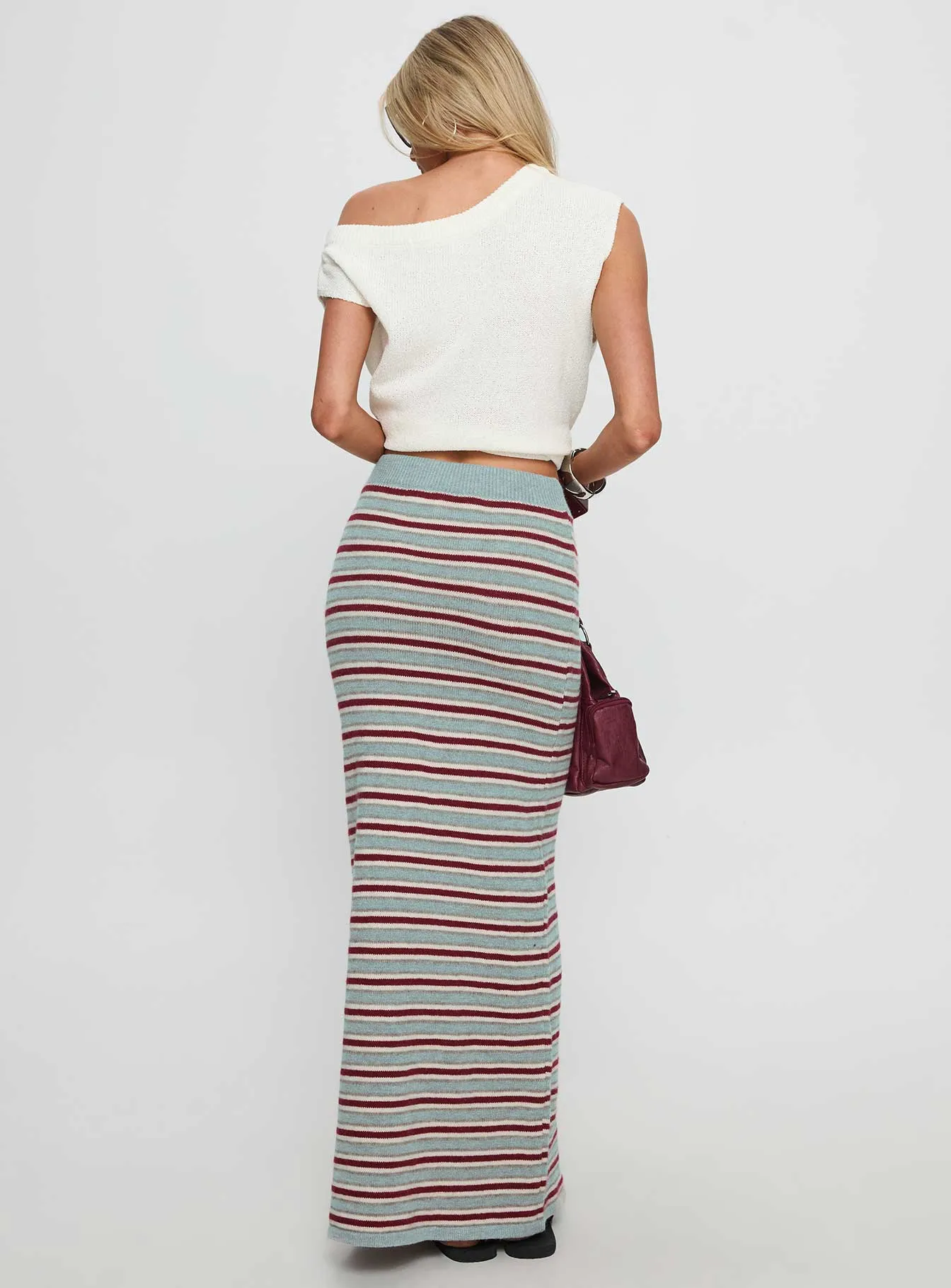 On Air Knit Maxi Skirt Multi Stripe Breathable fabric Comfort Mood