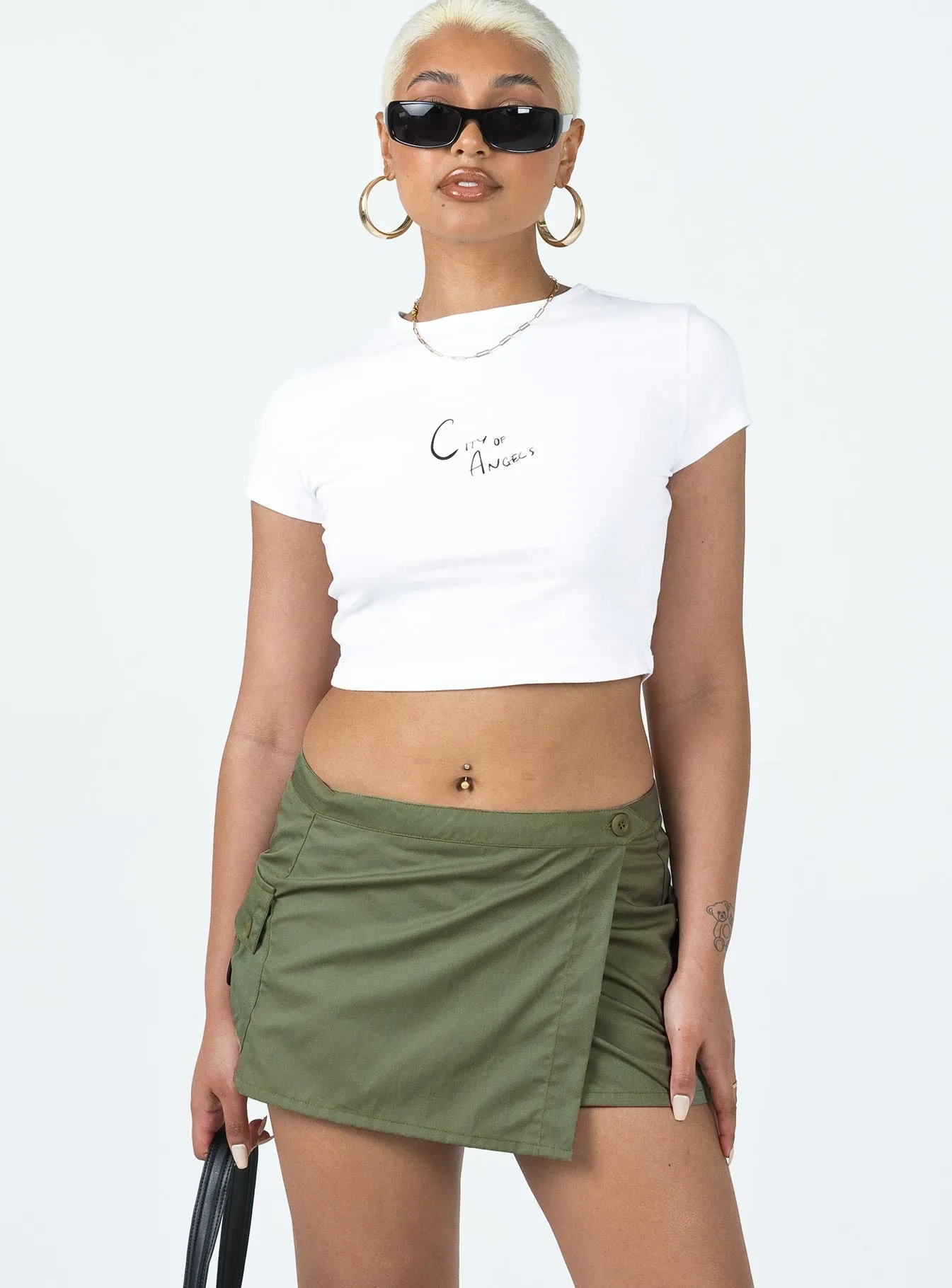 Breathable Motel Zephyr Skirt Olive