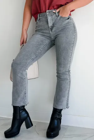 Tracie High Rise Crop Flare Cello Jeans (Grey) Multipurpose Design