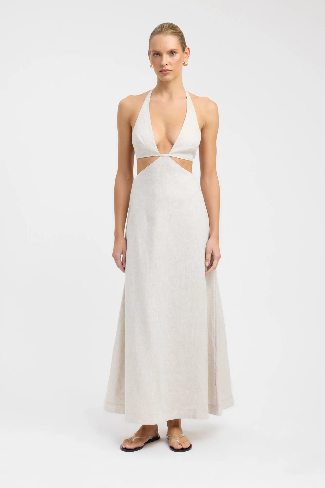 ShrinkageFree Fabric HypoallergenicMaterial Tahiti Cut Out Halter Dress