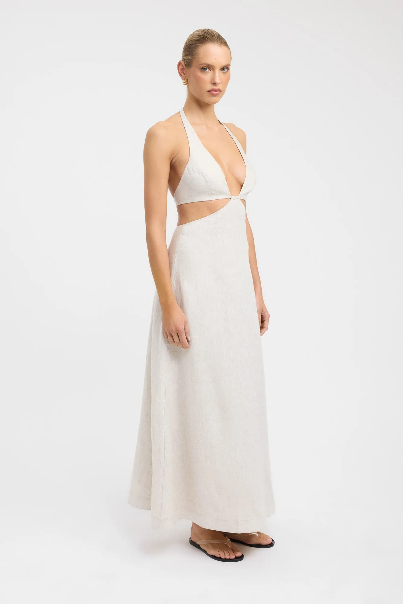 Retro cool Tahiti Cut Out Halter Dress