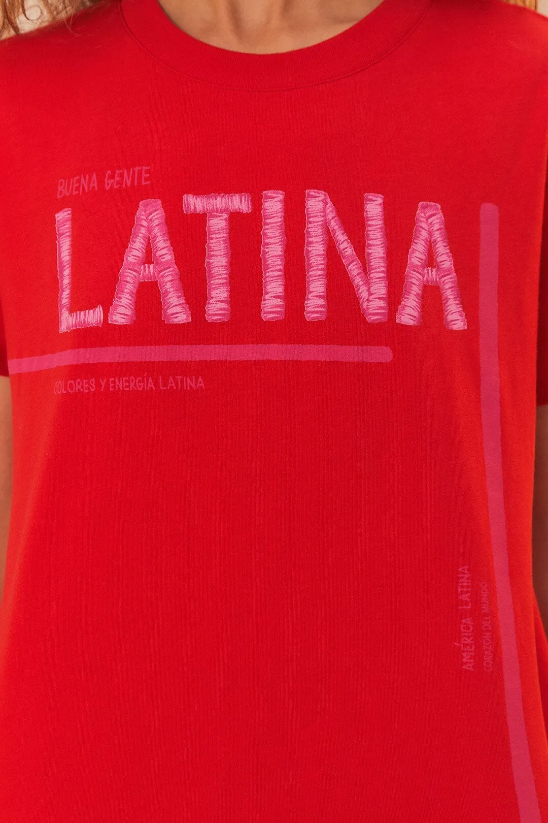Fantasy Mood Pearl Tone Red Latina T-Shirt