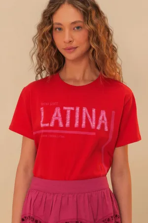 AntiPilling Red Latina T-Shirt