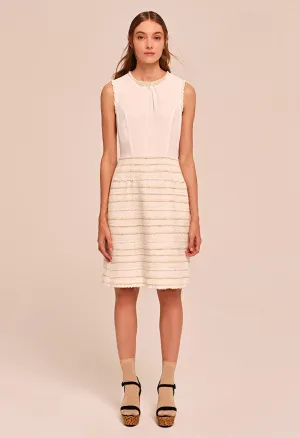 SeamFreeEngineering Decorative sequins slim-fit tweed dress