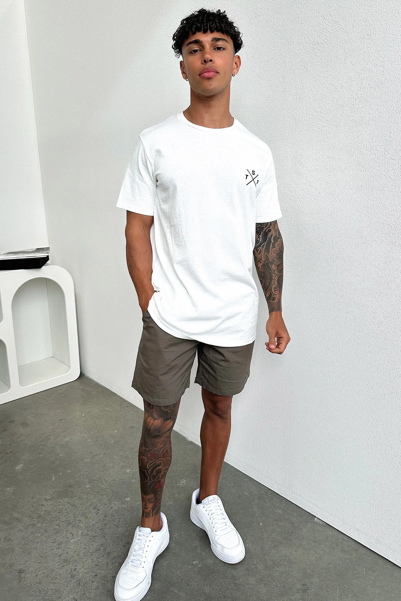 Mez Tee - White Breathable knit