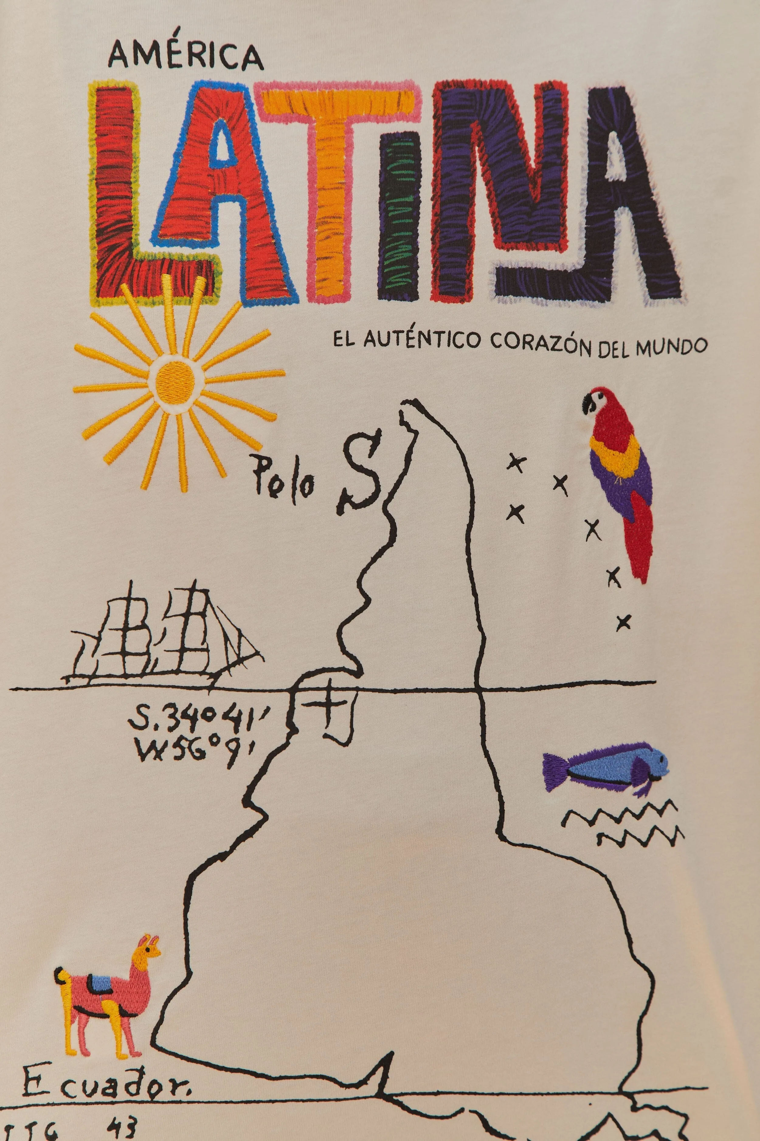 Off-White America Latina Relaxed T-Shirt DurableReinforcedElbow Calm Core