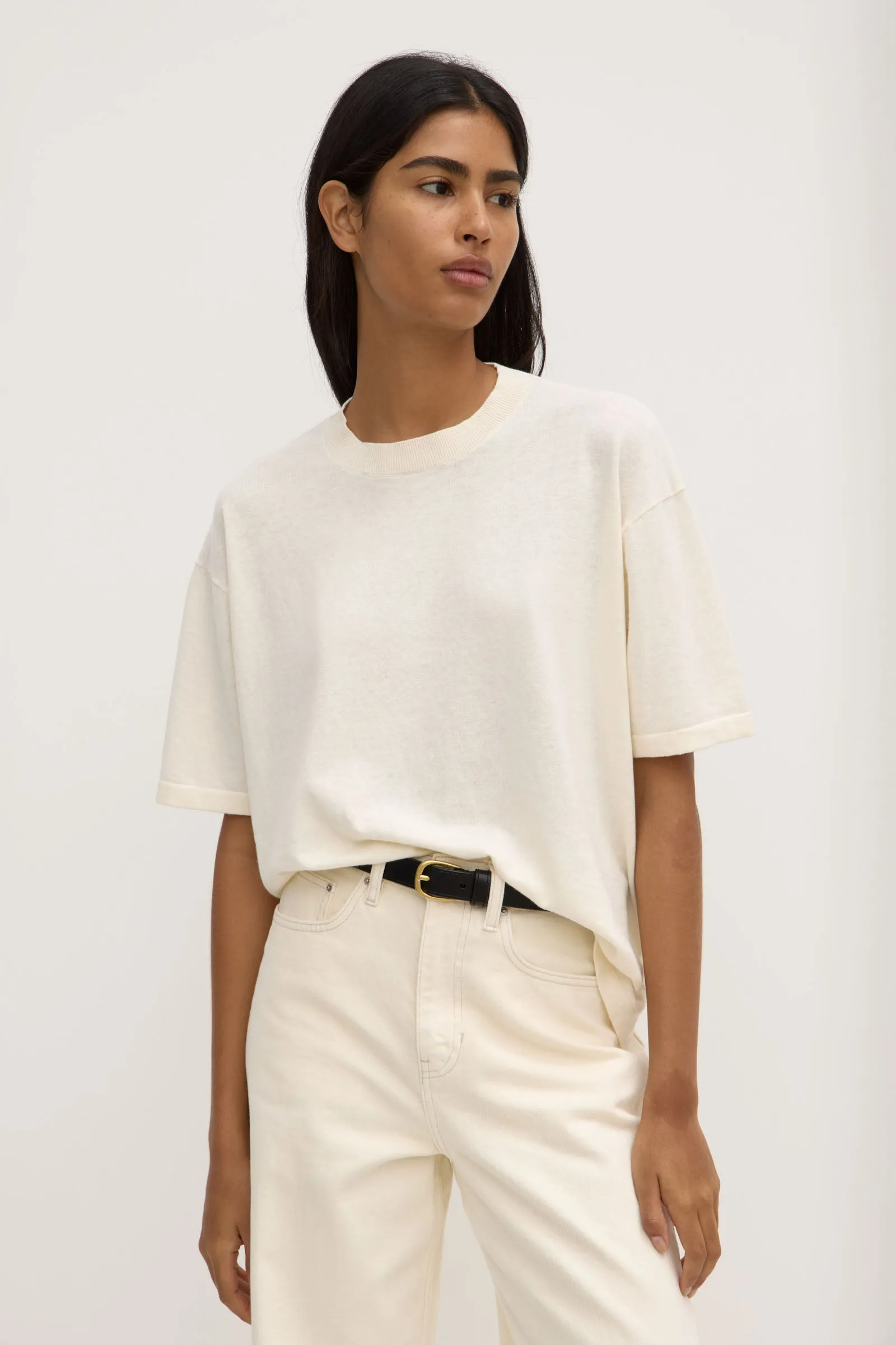 Cotton Cashmere Tee Zipper Closure SnagFree Surface