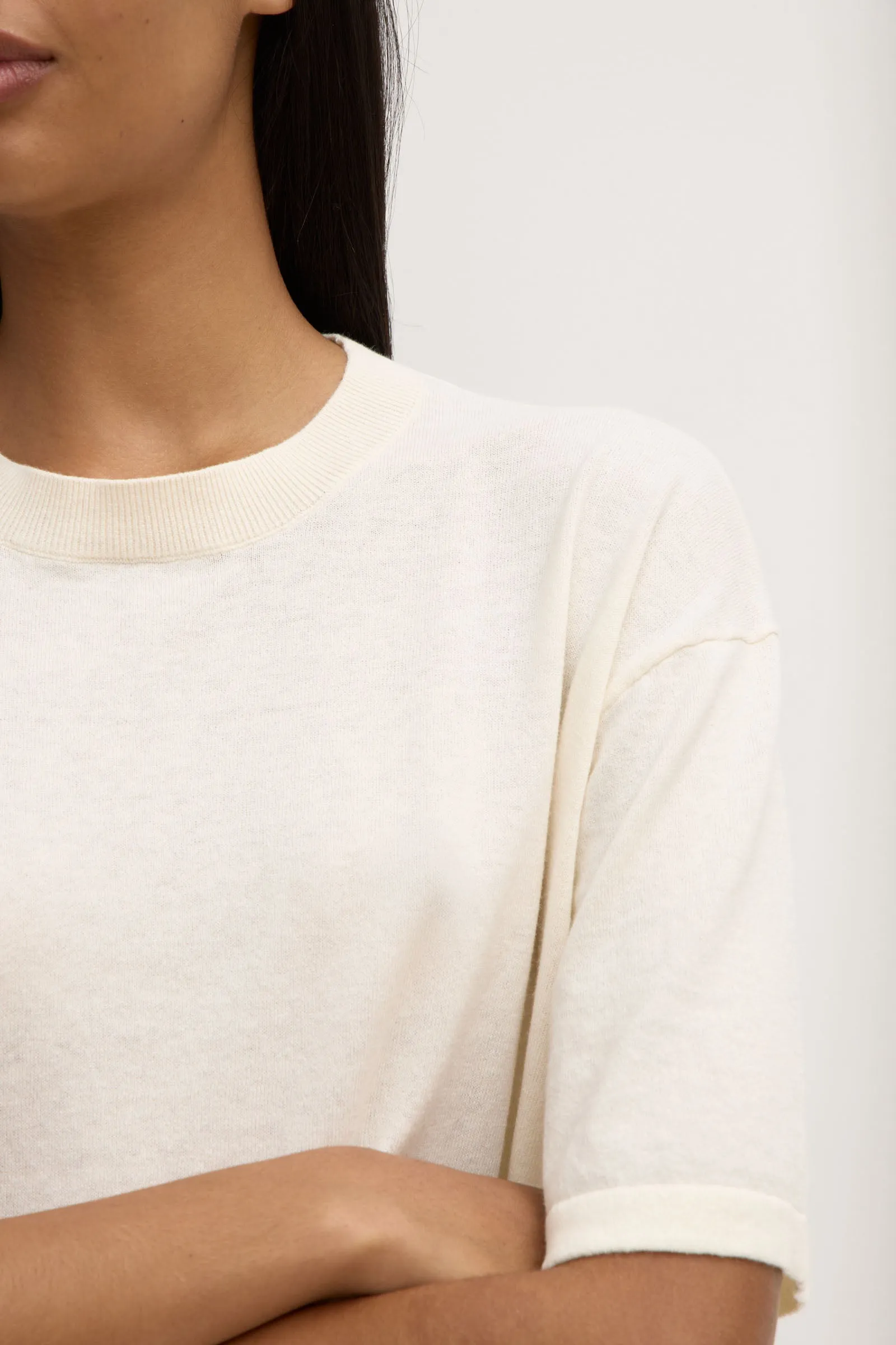 Cotton Cashmere Tee GridTexture Day Off