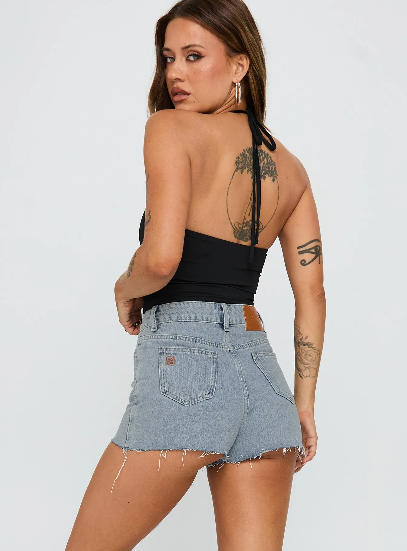 Artisanal Craft Make My Day Mid Rise Denim Skort Light Wash