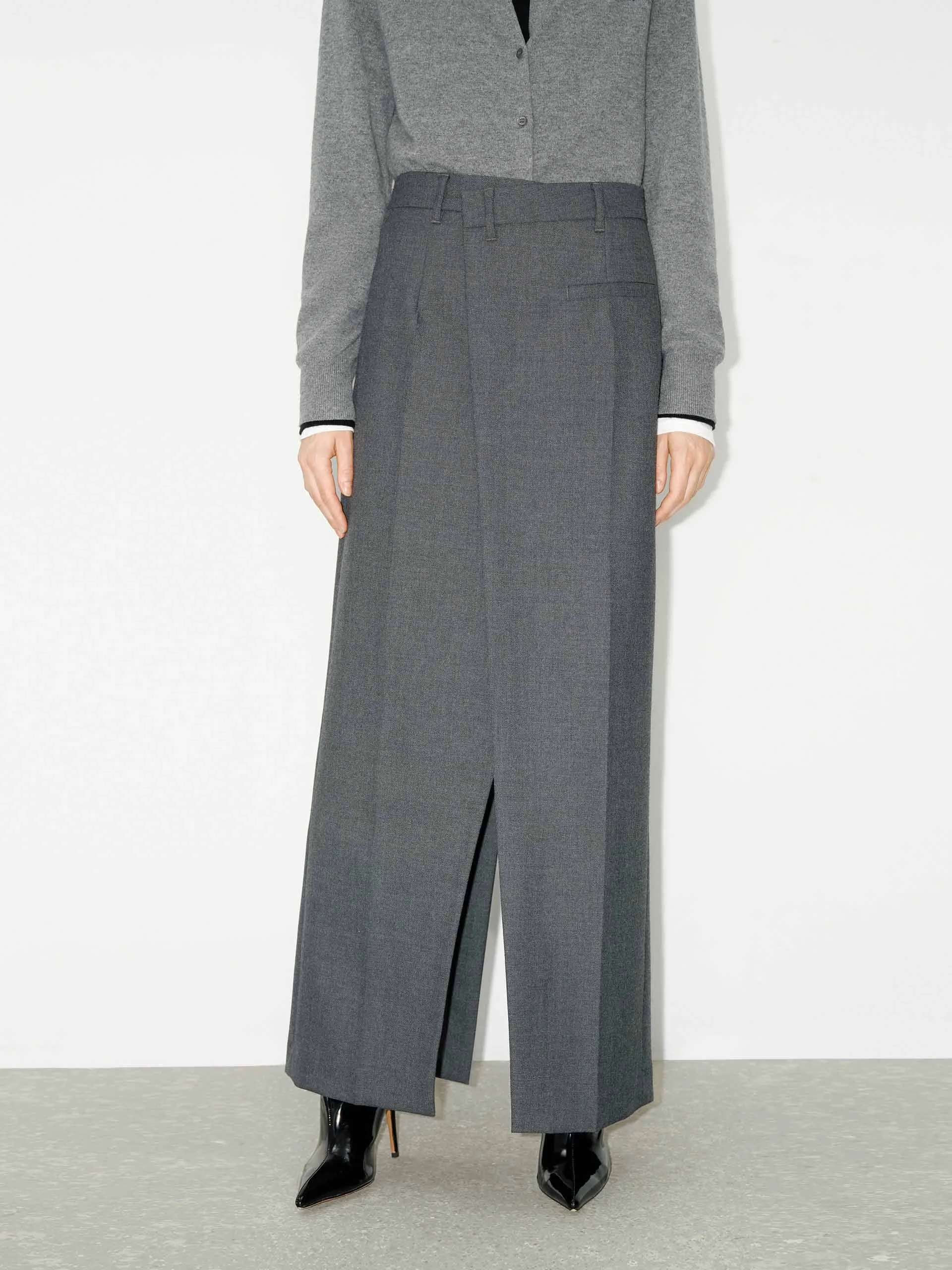 Wrap Detail Slit Maxi Skirt Easy Vibe Fade Resistant Cloth