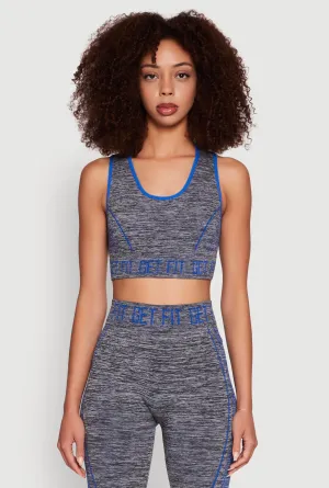 port Seamless Get Fit Graphic Cropped Racerback Tank Top