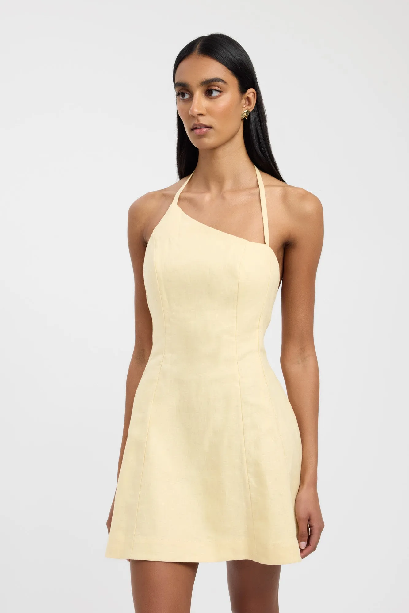 Palm One Shoulder Mini Dress ThermalRegulating Layer