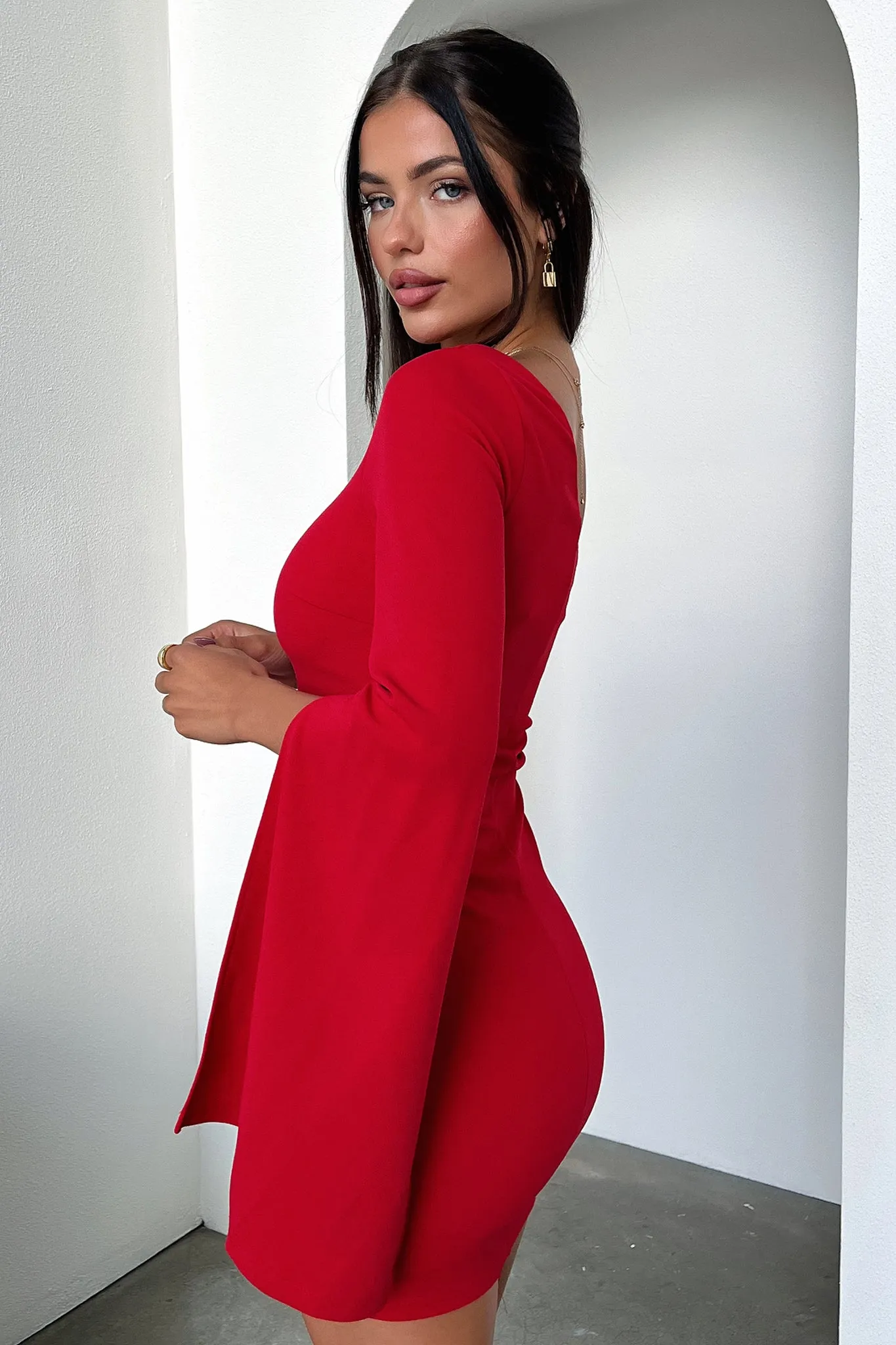 On The Go Look Cologne Dress - Red