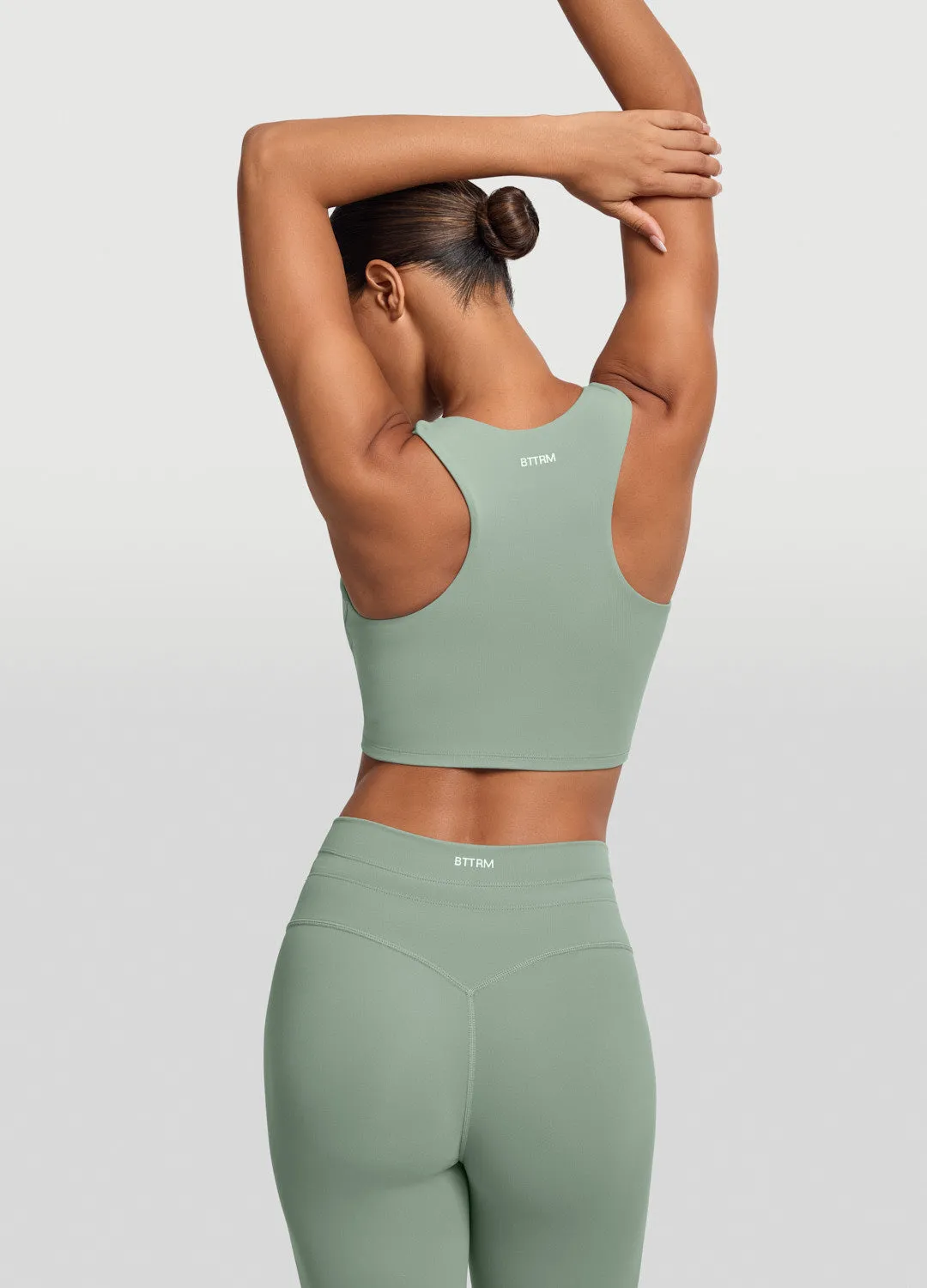Two-Tone Crop Top Military - grade Illuminated