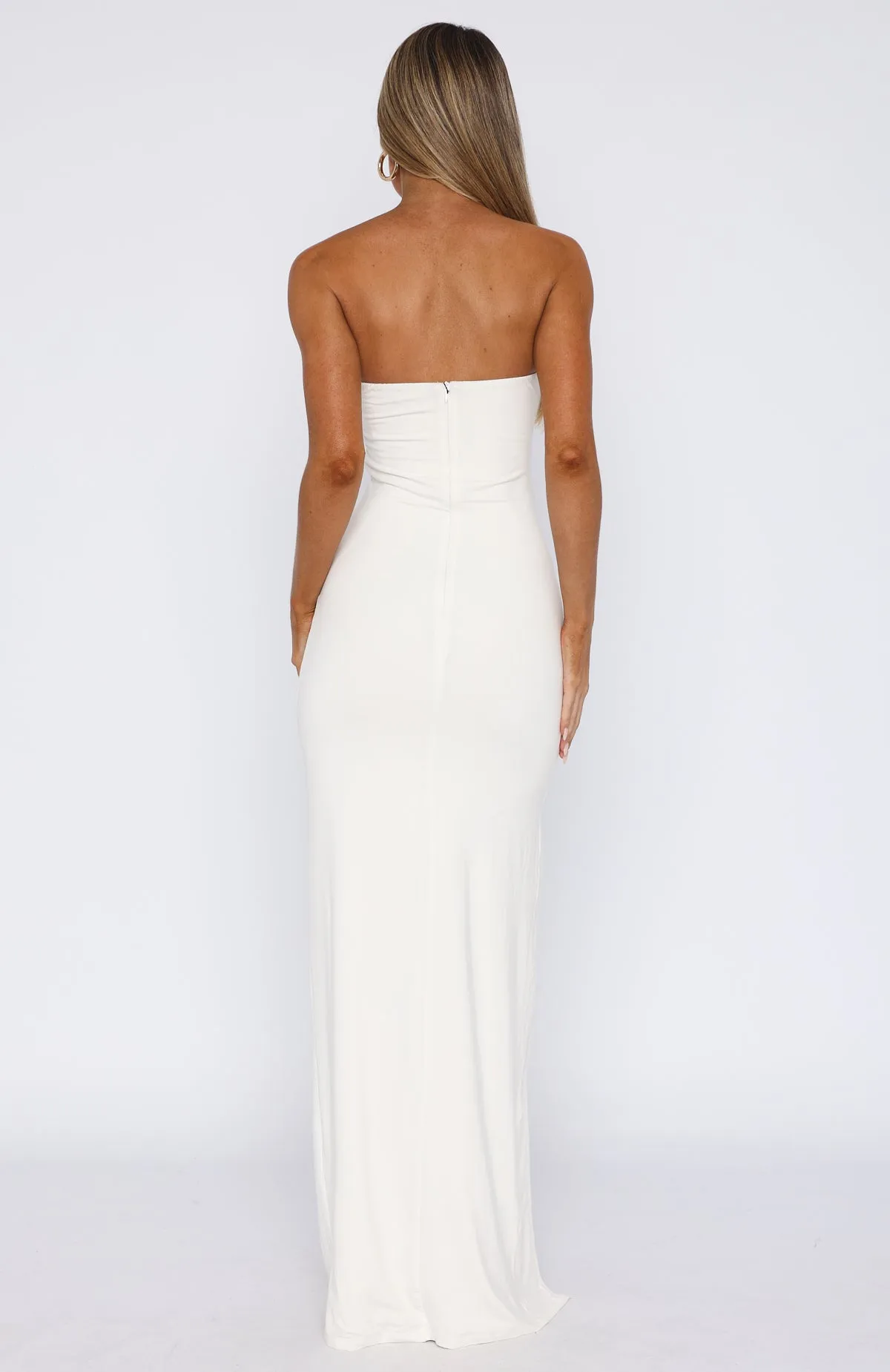 Deep In My Heart Strapless Maxi Dress White Light Core