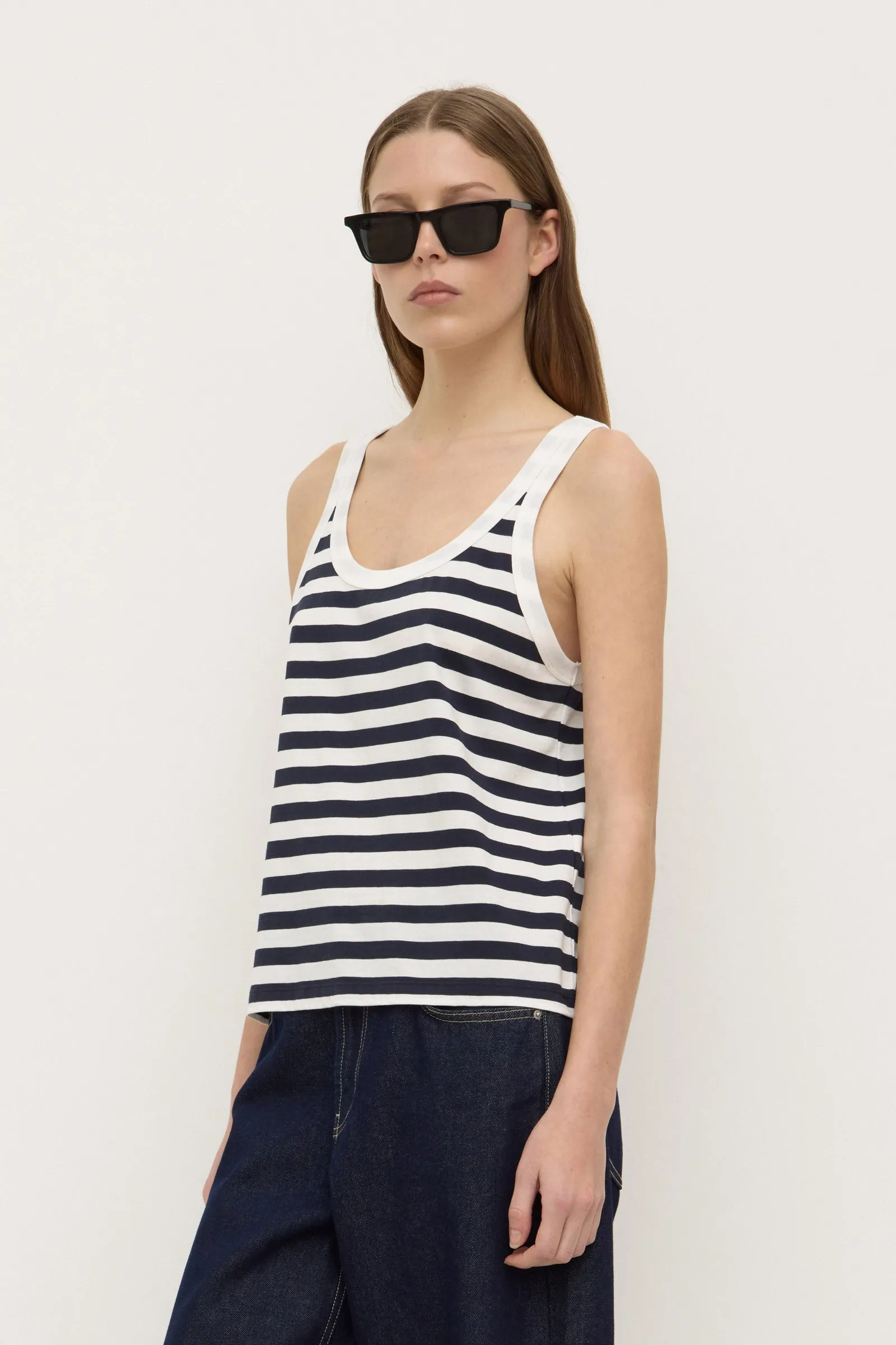 Adria Stripe Jersey Tank City Soul