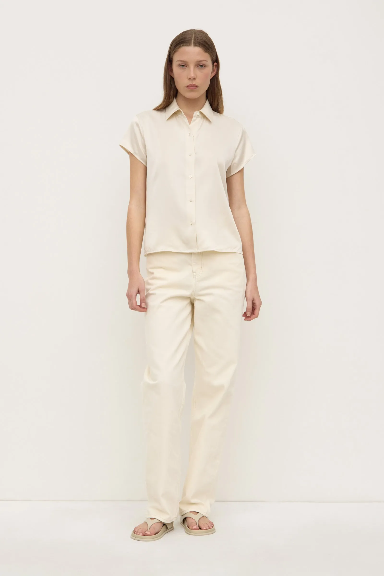 Polish Core Adjustable Straps Karri Silk Short Sleeve Shirt