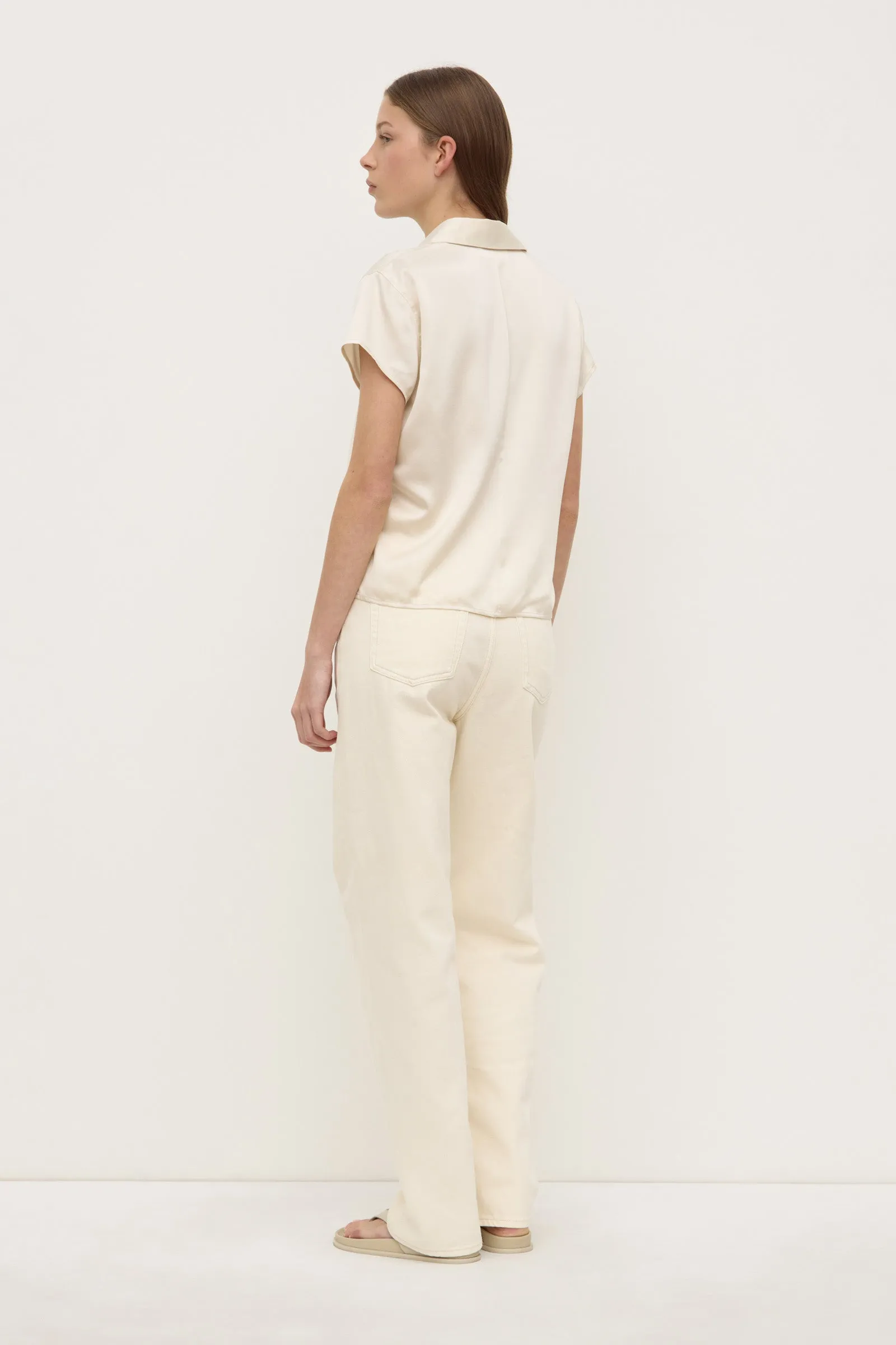 MicroPerforatedTexture Beach Ease Karri Silk Short Sleeve Shirt