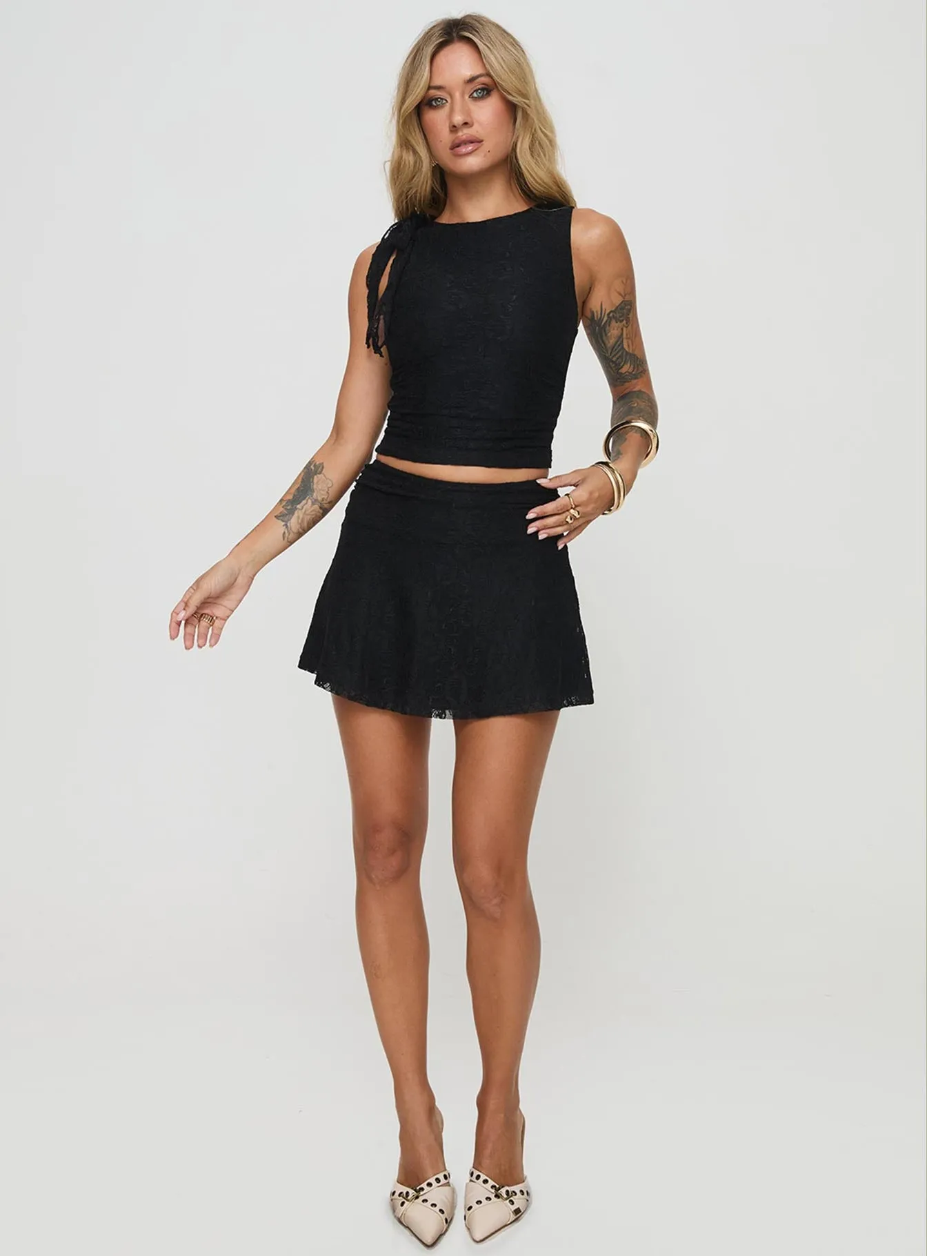 Galaxia Lace Set Black Outfit Diary