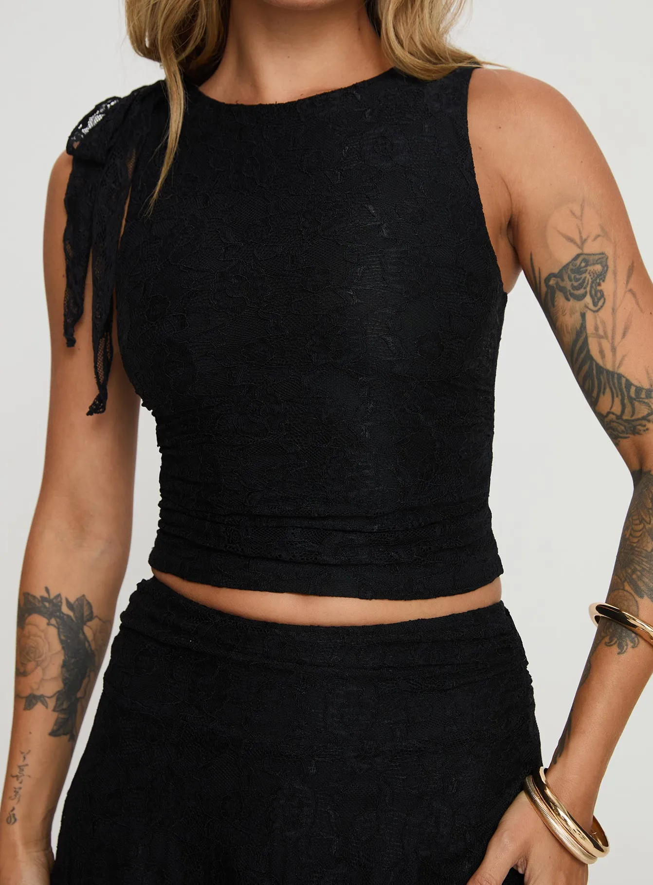 City Tones Galaxia Lace Set Black