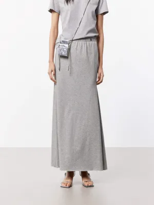 Elasticated Waist Maxi Skirt Sleek Styling Aesthetic Look