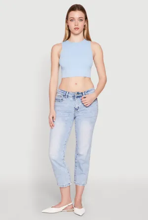 long range mission Stay Smooth Seamless Cable Knit Crop Tank Top