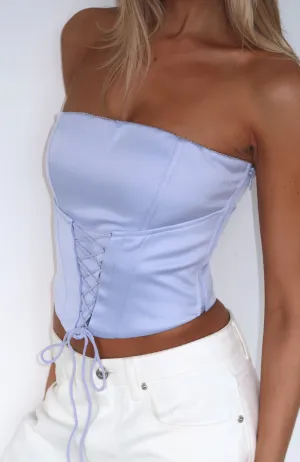 UltraSoft Lining Adjustable Collar System Dreamer's Anthem Strapless Bustier Cornflower Blue