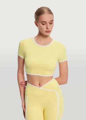 Casual Cropped T-Shirt Buttery Soft Fabric