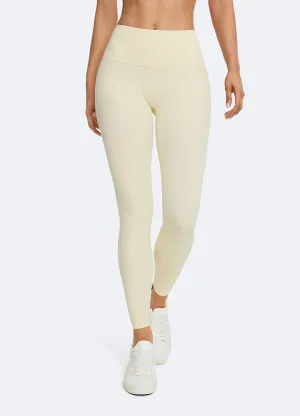 Lightweight Material Unisex Style Run Fit Butter Yellow ? Leggings