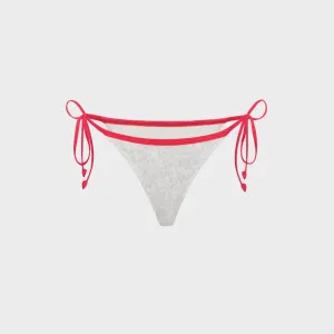 Miaou Kauai Bikini Bottom - Heather Grey Water Resistant Lining Mold Resistant Textile