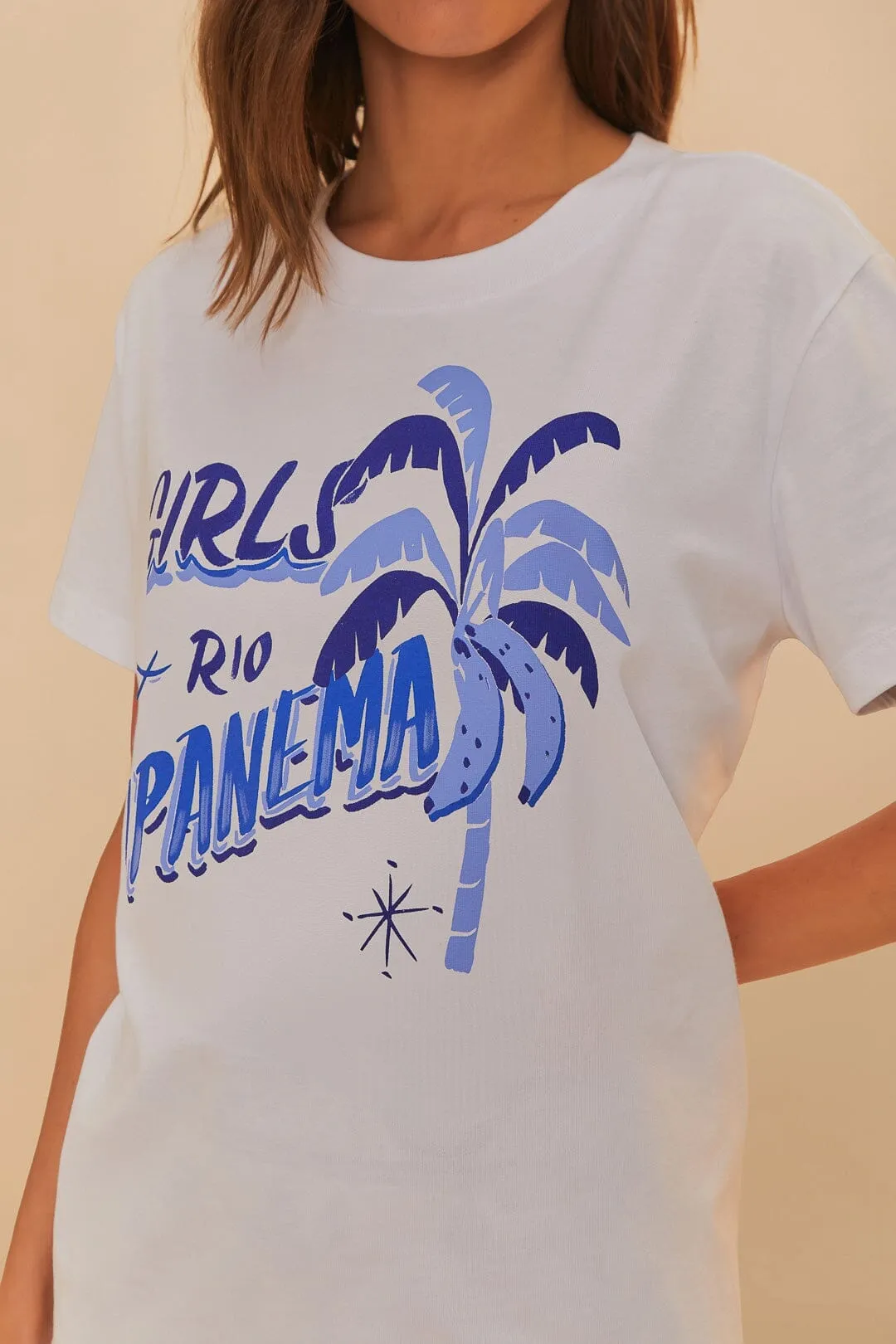 Off-White Girls Rio Ipanema T-Shirt Legend Fit Design Edge