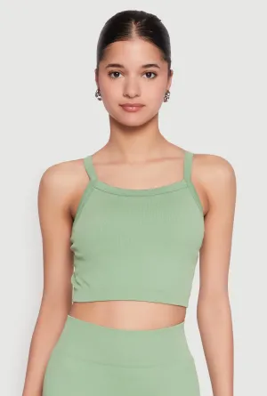 Criss Cross Caged Back Cropped Cami long term lease