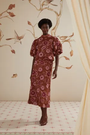Gigi Tapestry Guipure Skirt Polished Fit