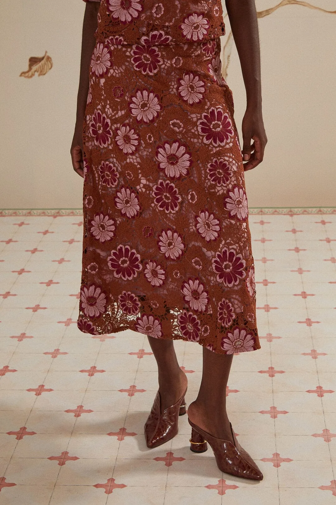 Gigi Tapestry Guipure Skirt Timeless Outfit