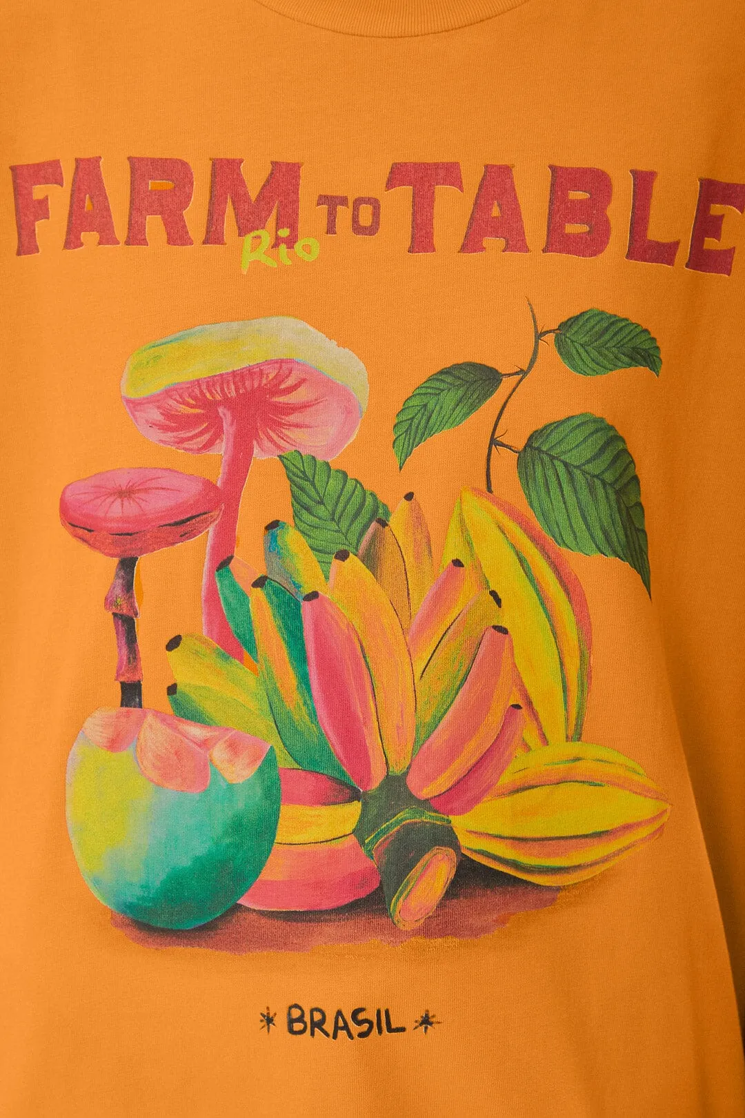 Hero Tale Champion Glow Orange Farm Rio To Table Organic Cotton T-Shirt