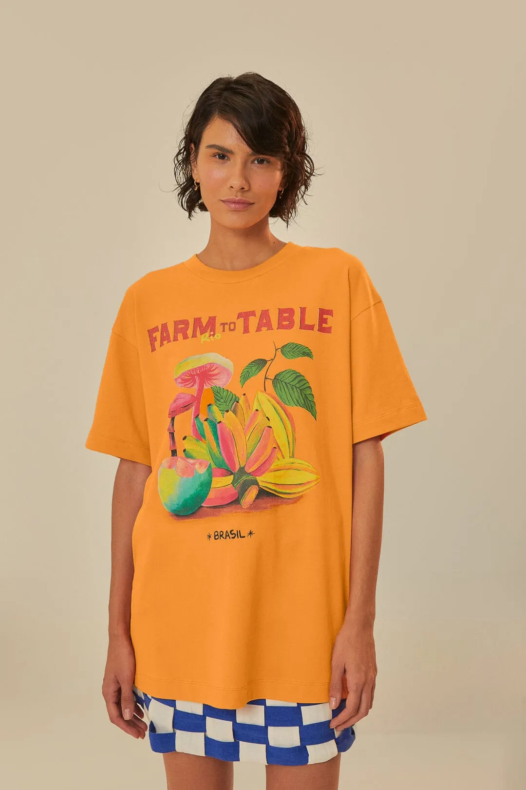 WindproofInterior Orange Farm Rio To Table Organic Cotton T-Shirt