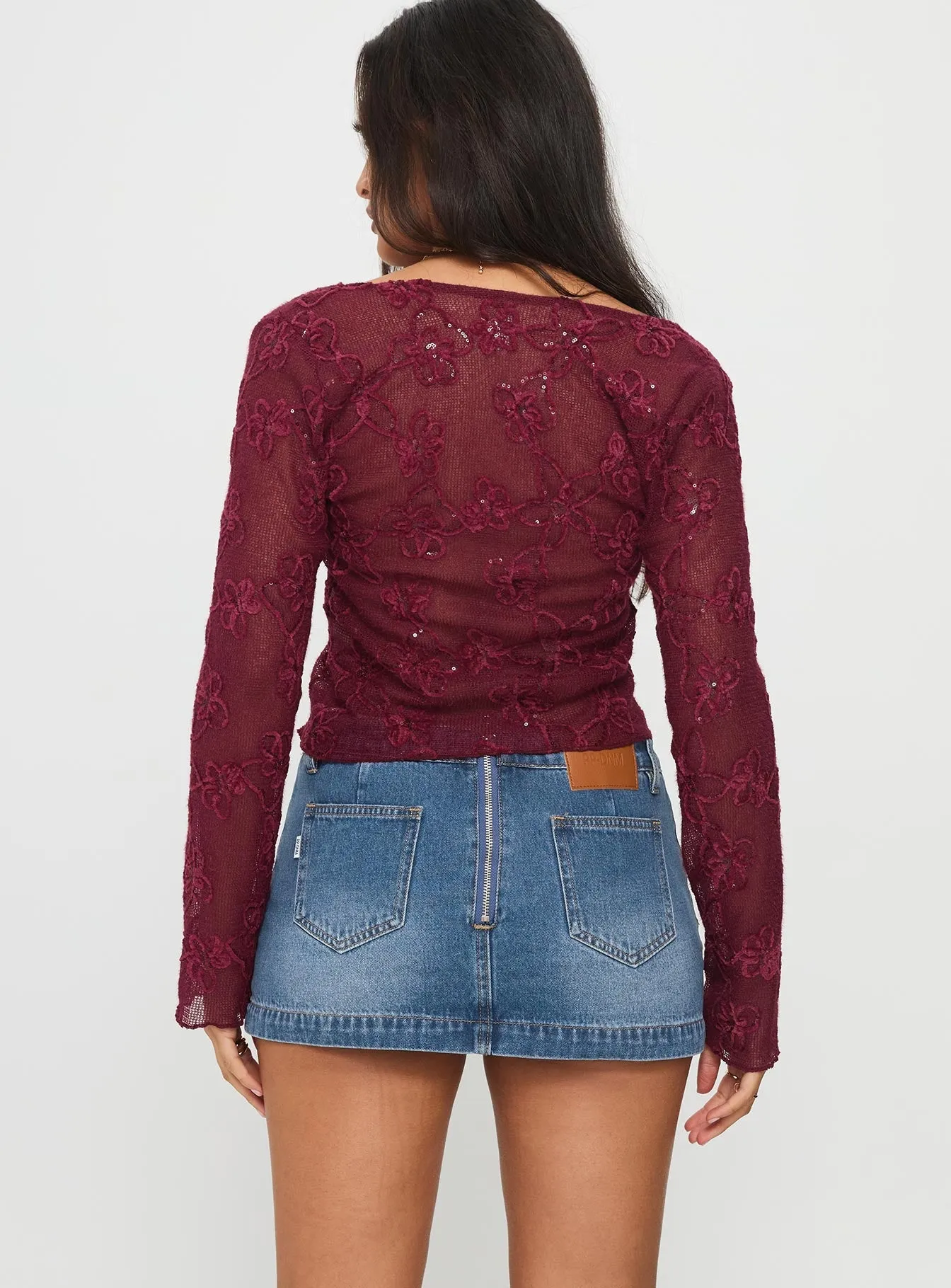 Darbi Denim Mini Skort Mid Blue Polished Fit