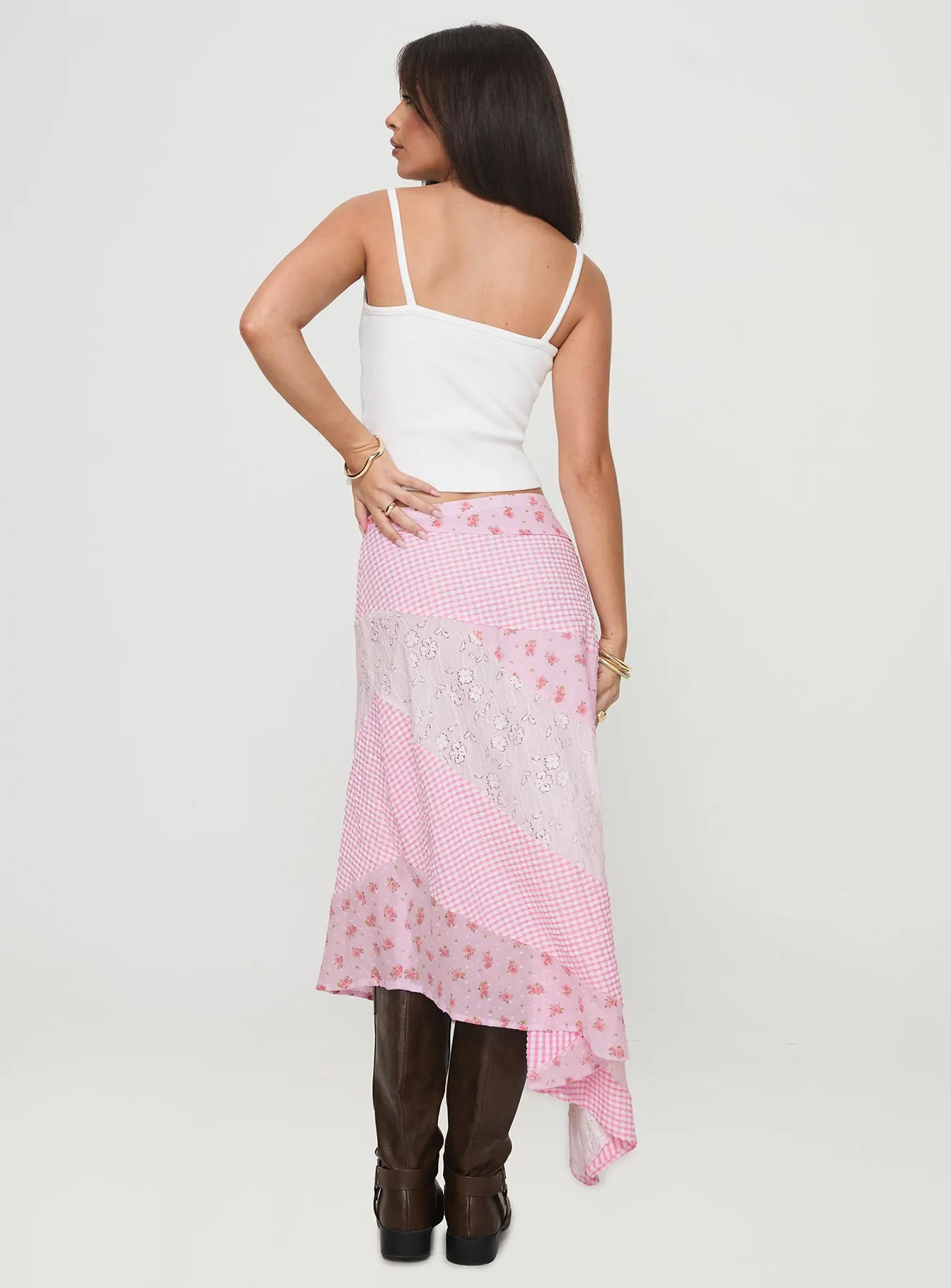 Rennar Maxi Skirt Multi Vegan Material