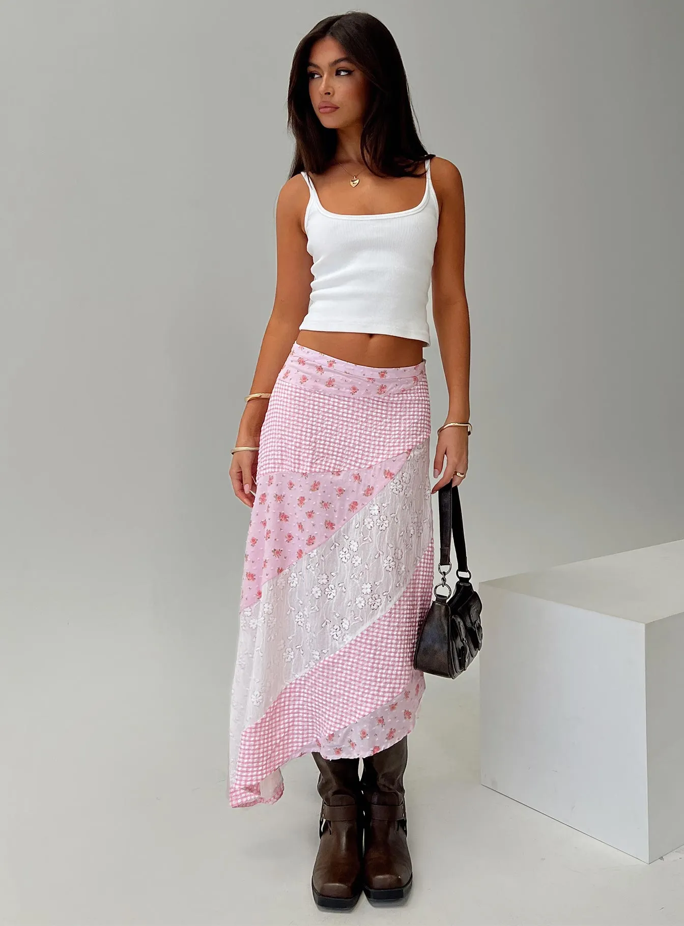 Convertible Length Rennar Maxi Skirt Multi