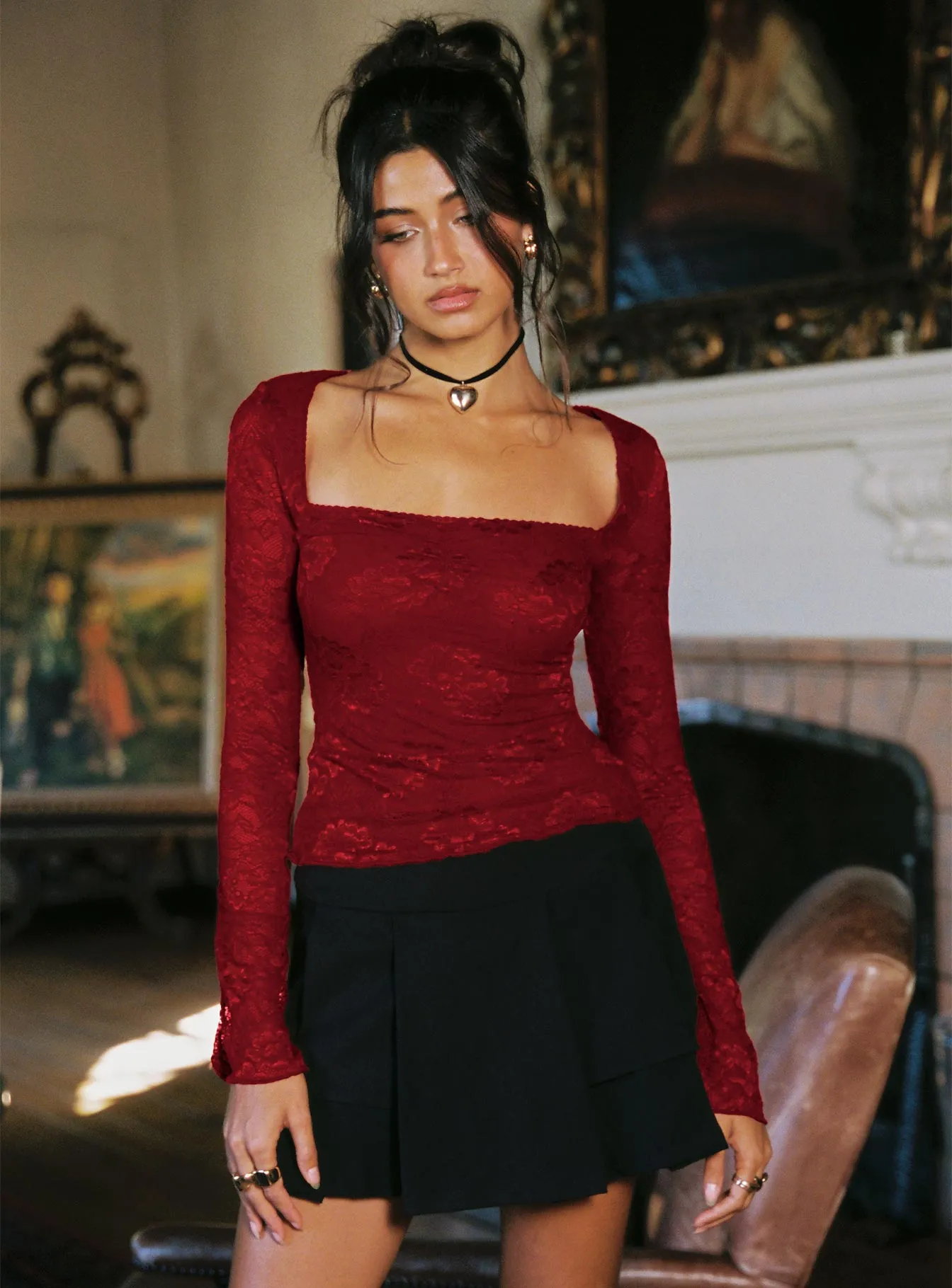 Low Maintenance Fabric Yeva Pleat Mini Skirt Black