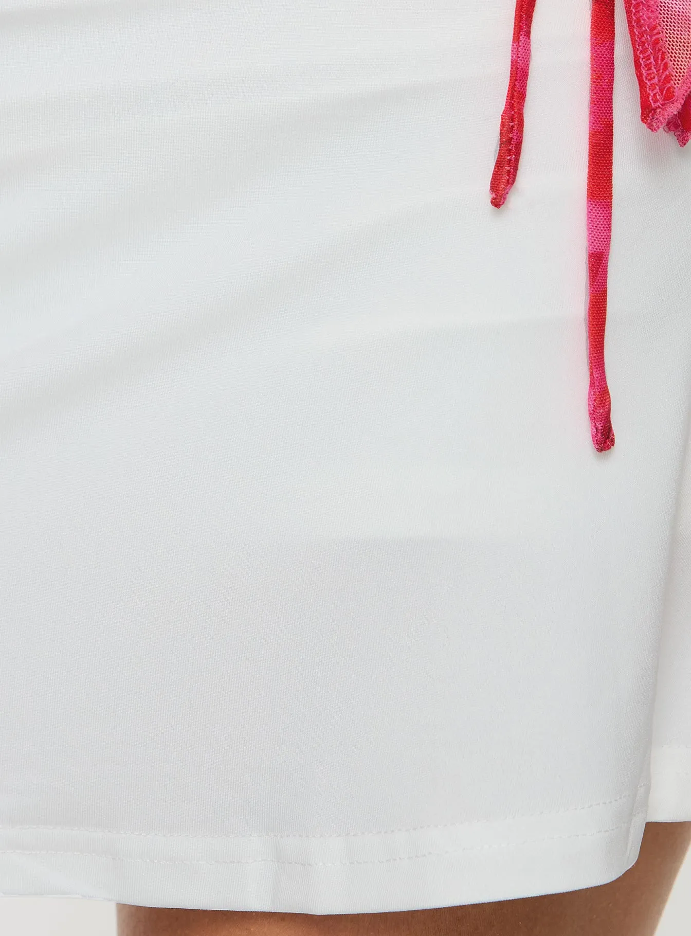 Girlie Mini Skirt White Petite Fair trade Outfit Details