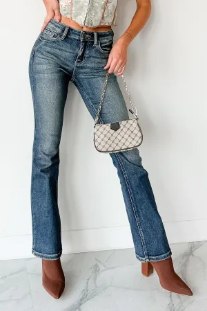 ZeroWastePattern Sustainable Production Certified Roman Mid Rise Boot-Cut Cello Jeans (Dark Tint)