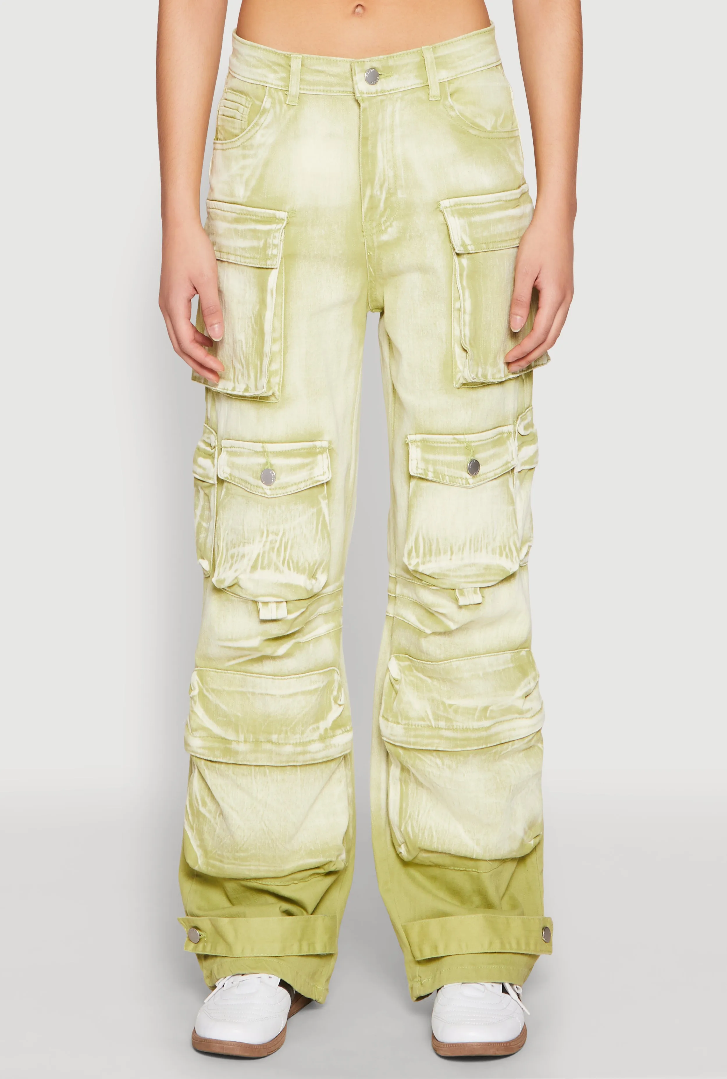 Daisy Mineral Wash Multi Pocket Cargo Jeans Daily Go-To