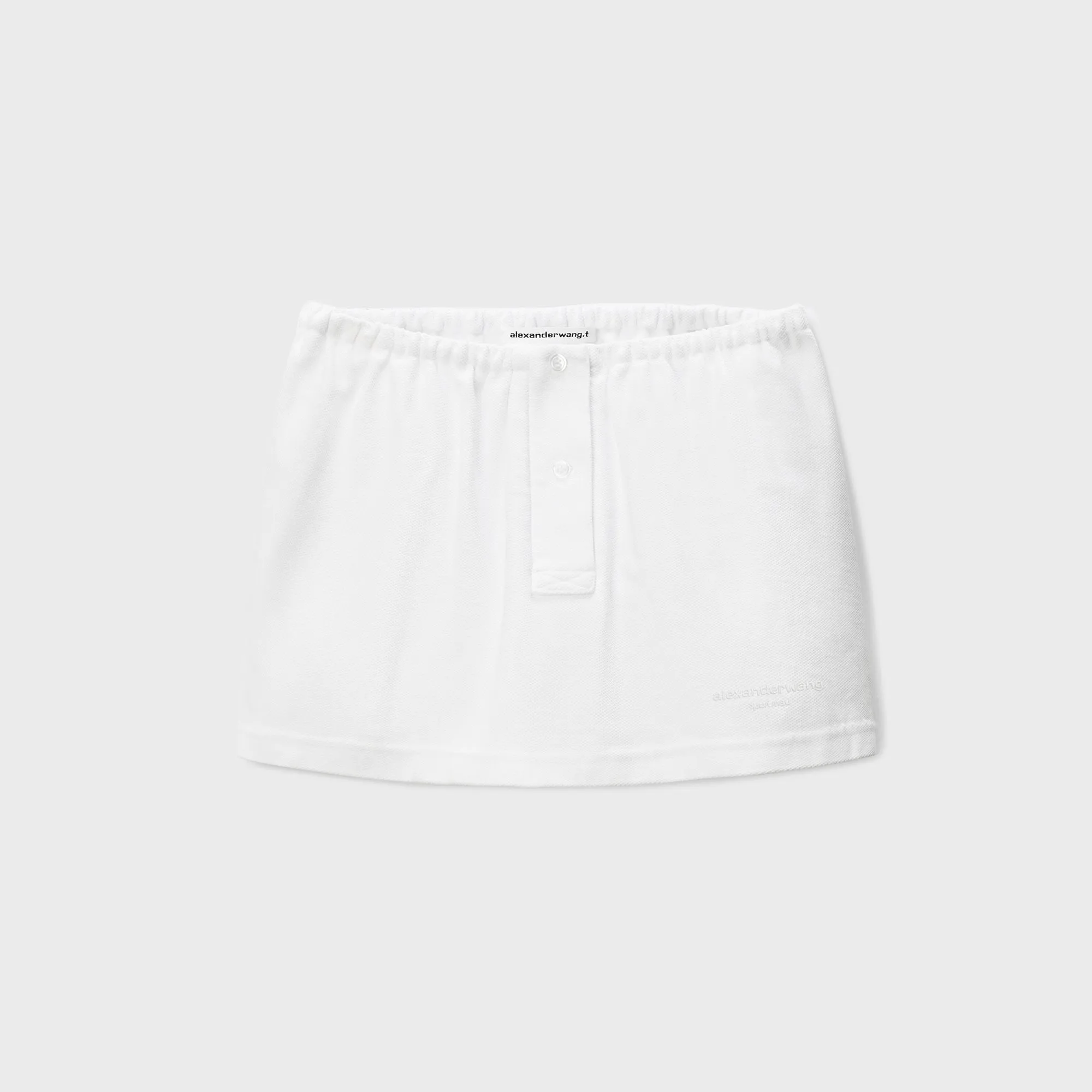 Classic Comfort T by Alexander Wang Mini Deconstructed Polo Skort - Vintage White